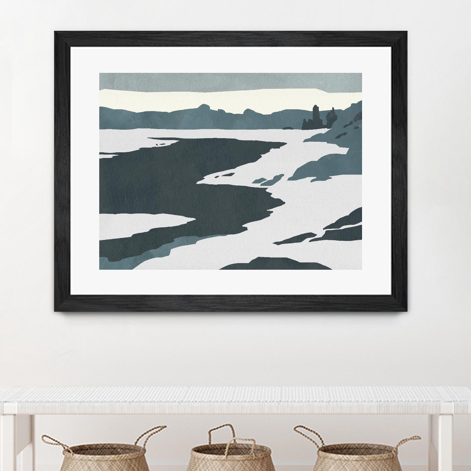 Cutter Island IV by Jacob Green on GIANT ART - green landscapes & seascapes abstract 