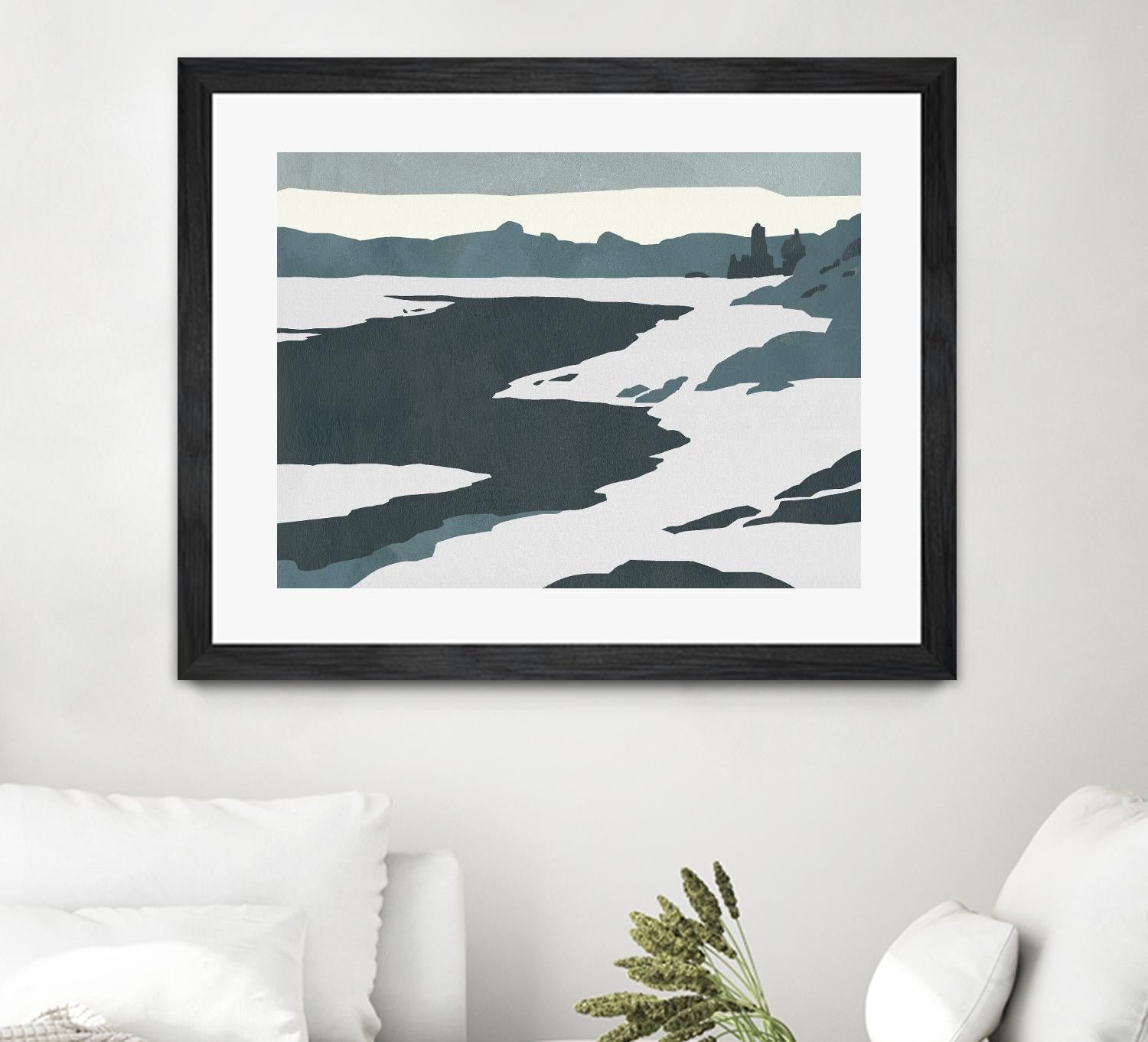 Cutter Island IV by Jacob Green on GIANT ART - green landscapes & seascapes abstract 
