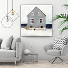 Beach Hut II by Stellar Design Studio on GIANT ART - blue coastal & tropical abstract
