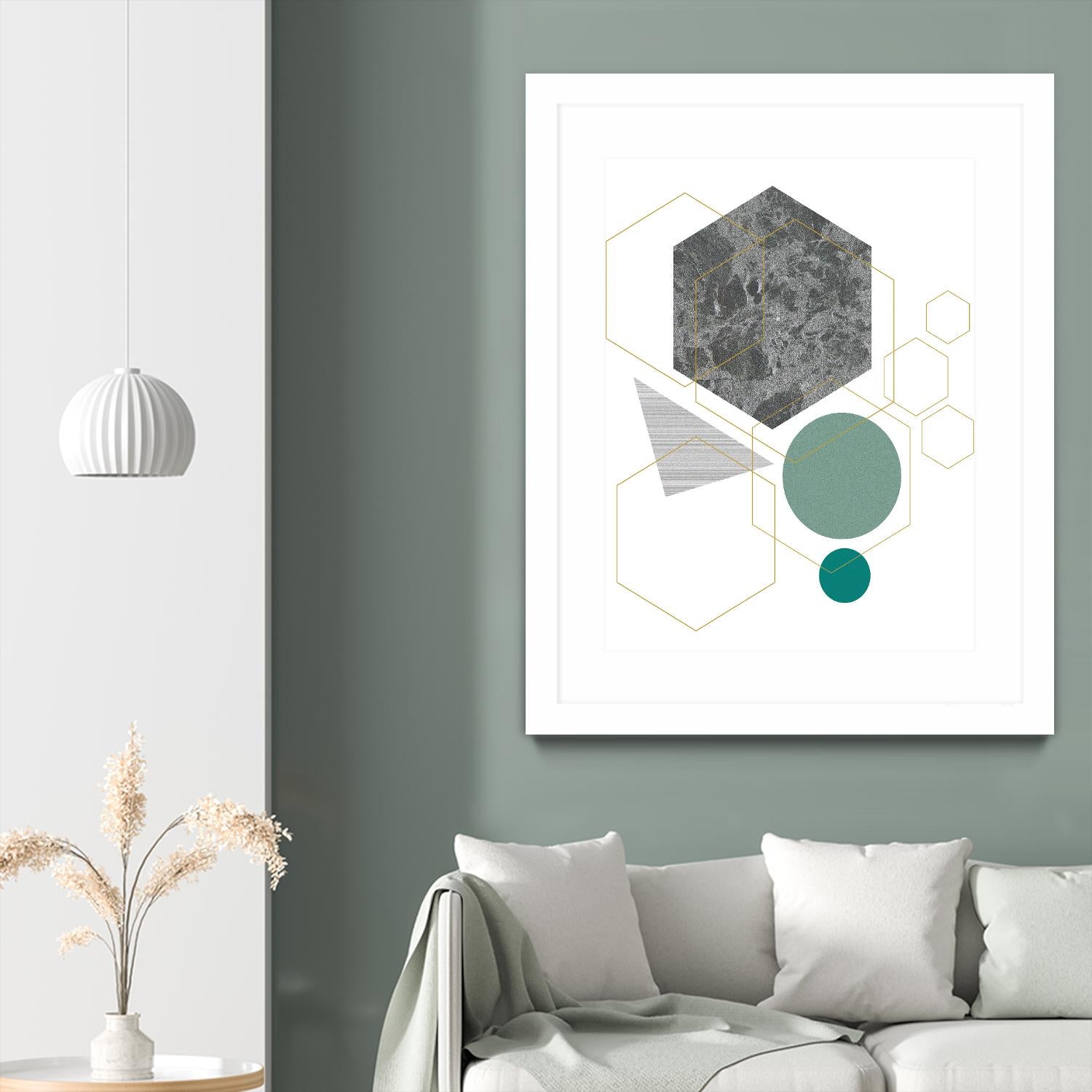 Marbled Deco II by Sabrina Balbuena on GIANT ART - grey  abstract abstract 