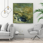 Encaustic Tile in Green VI by Sharon Gordon on GIANT ART - green abstract abstract