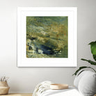 Encaustic Tile in Green VI by Sharon Gordon on GIANT ART - green abstract abstract