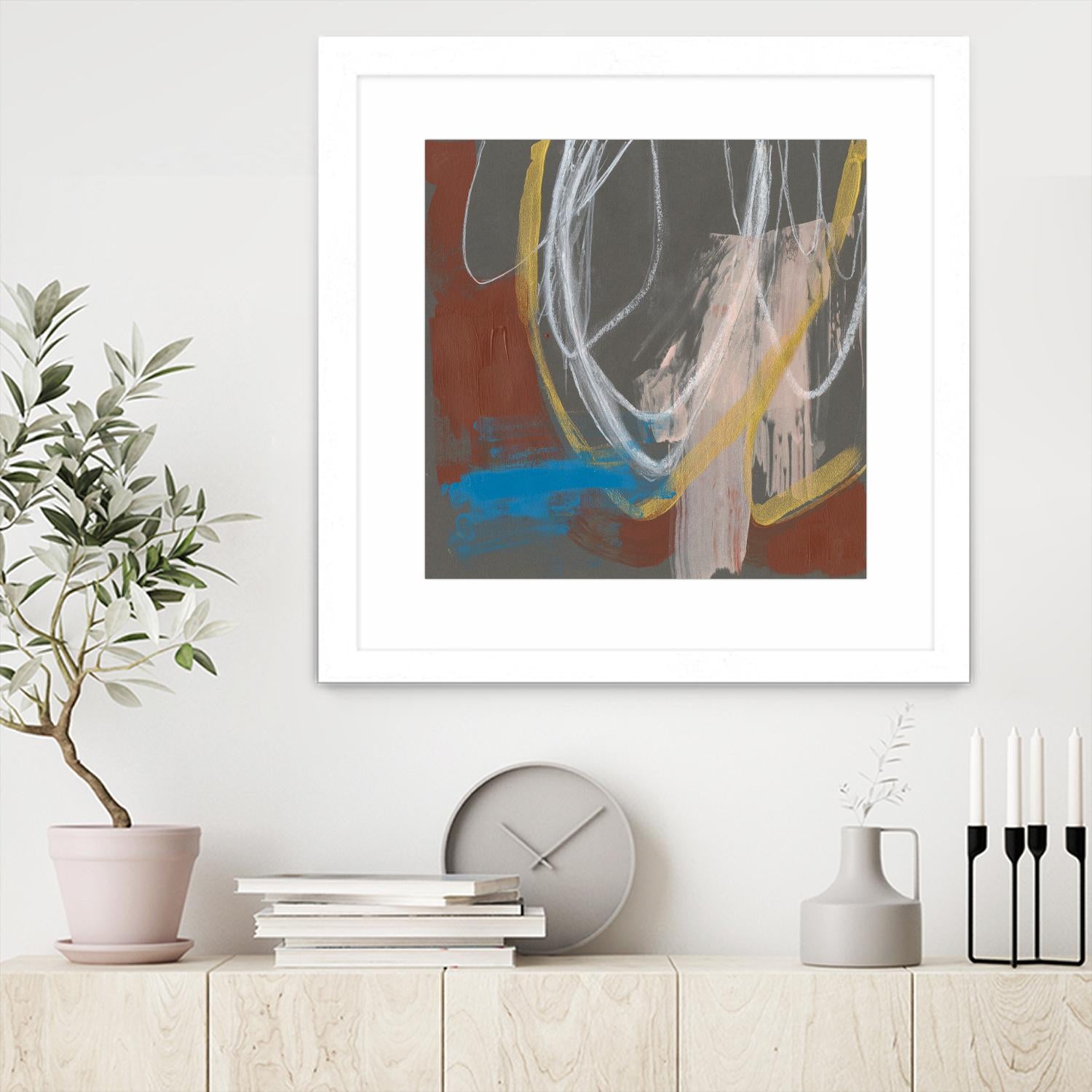 Re-Directed I by Jennifer Goldberger on GIANT ART - red abstract abstract 