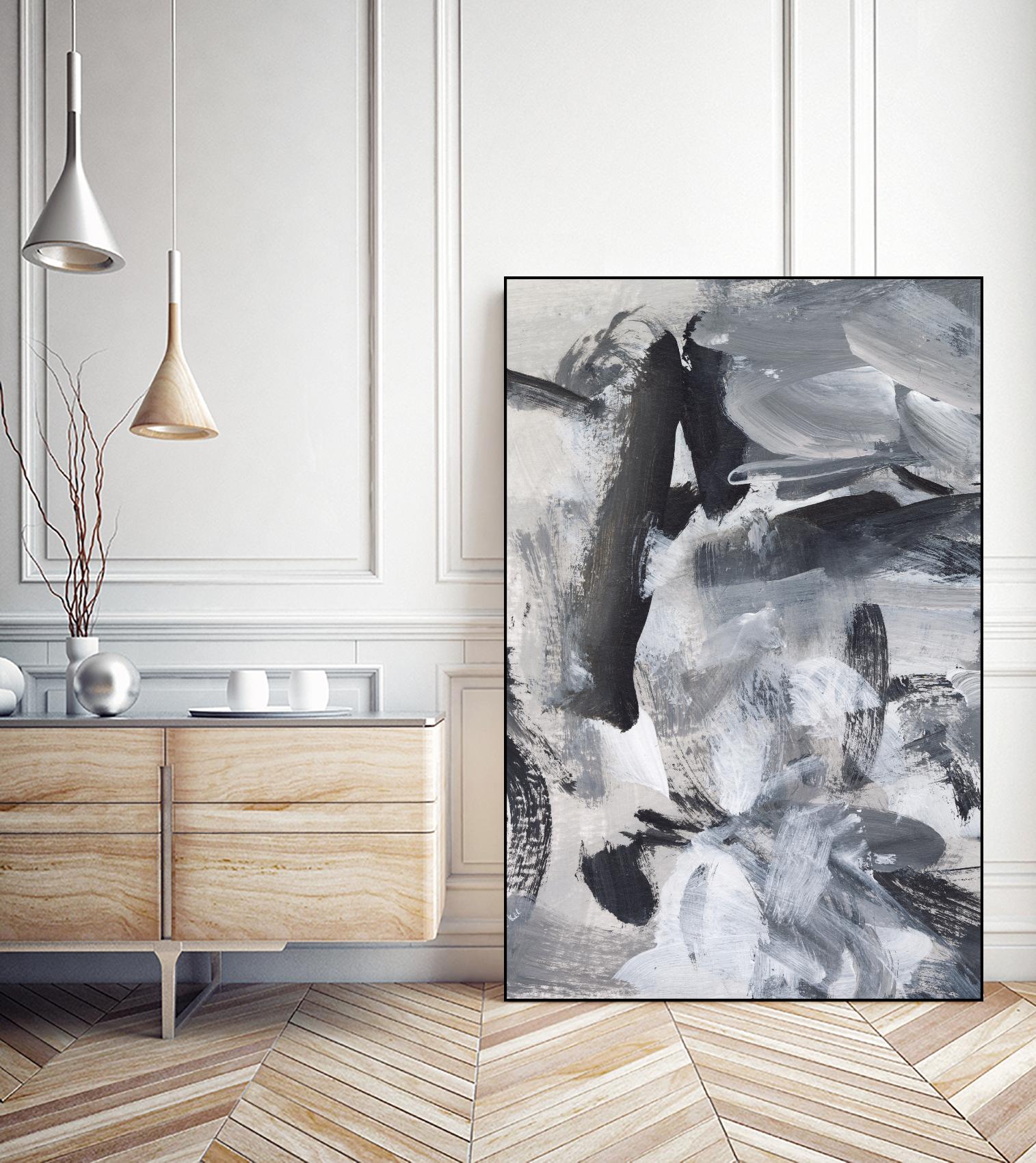 Black & White Mix III by Christina Long on GIANT ART - grey  abstract abstract 