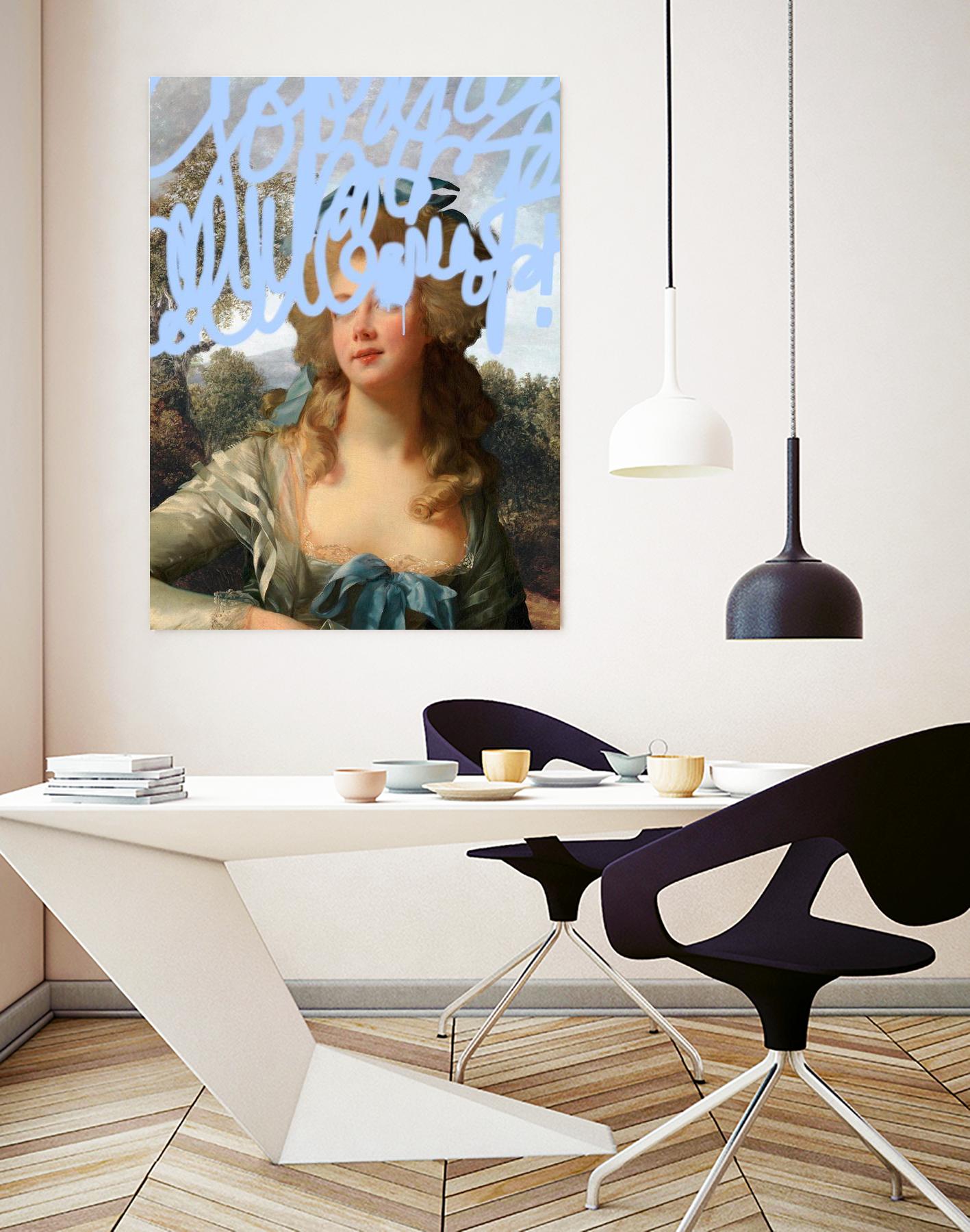 Concealed Portrait III by Victoria Barnes on GIANT ART - beige figurative figure 