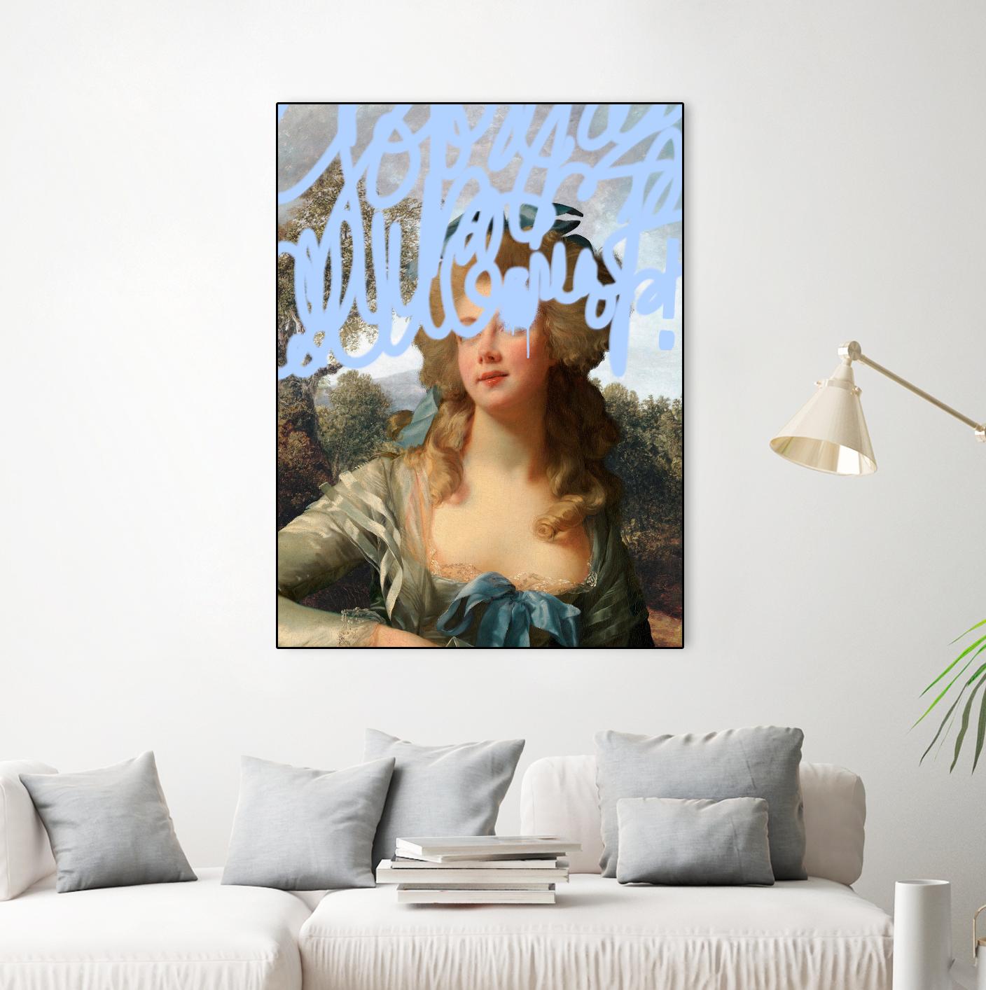 Concealed Portrait III by Victoria Barnes on GIANT ART - beige figurative figure 