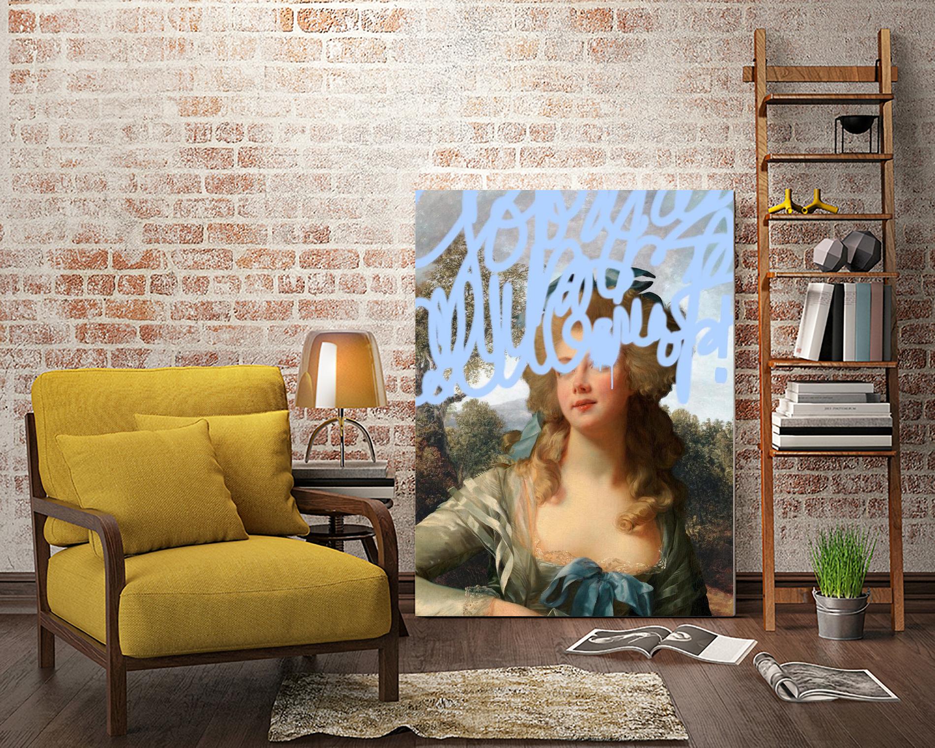Concealed Portrait III by Victoria Barnes on GIANT ART - beige figurative figure 