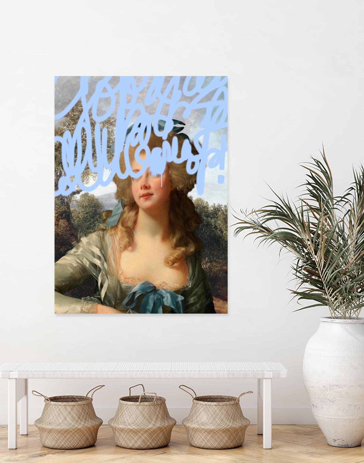 Concealed Portrait III by Victoria Barnes on GIANT ART - beige figurative figure 