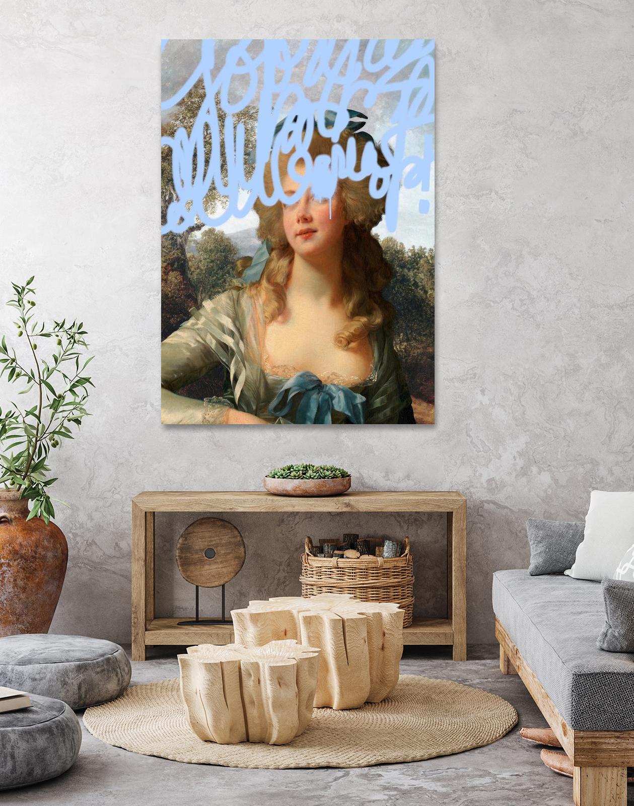 Concealed Portrait III by Victoria Barnes on GIANT ART - beige figurative figure 