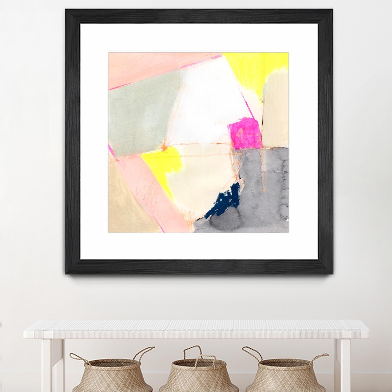 Hot Pink Patch II by Victoria Barnes on GIANT ART - beige abstract abstract