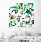 Mint Billows II by June Vess on GIANT ART - pink  abstract abstract 
