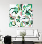 Mint Billows II by June Vess on GIANT ART - pink  abstract abstract 