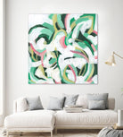 Mint Billows II by June Vess on GIANT ART - pink  abstract abstract 