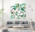 Mint Billows II by June Vess on GIANT ART - pink  abstract abstract 