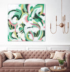 Mint Billows II by June Vess on GIANT ART - pink  abstract abstract 