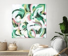 Mint Billows II by June Vess on GIANT ART - pink  abstract abstract 