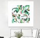 Mint Billows II by June Vess on GIANT ART - pink  abstract abstract 