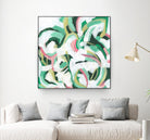 Mint Billows II by June Vess on GIANT ART - pink  abstract abstract 