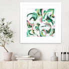 Mint Billows II by June Vess on GIANT ART - pink  abstract abstract 