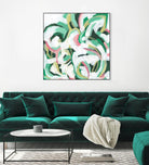 Mint Billows II by June Vess on GIANT ART - pink  abstract abstract 