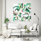 Mint Billows II by June Vess on GIANT ART - pink  abstract abstract 