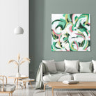 Mint Billows II by June Vess on GIANT ART - pink  abstract abstract 