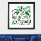 Mint Billows II by June Vess on GIANT ART - pink  abstract abstract 