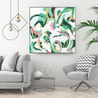Mint Billows II by June Vess on GIANT ART - pink  abstract abstract 