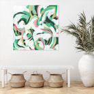 Mint Billows II by June Vess on GIANT ART - pink  abstract abstract 