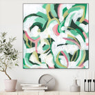 Mint Billows II by June Vess on GIANT ART - pink  abstract abstract 