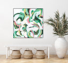 Mint Billows II by June Vess on GIANT ART - pink  abstract abstract 