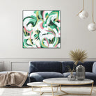 Mint Billows II by June Vess on GIANT ART - pink  abstract abstract 