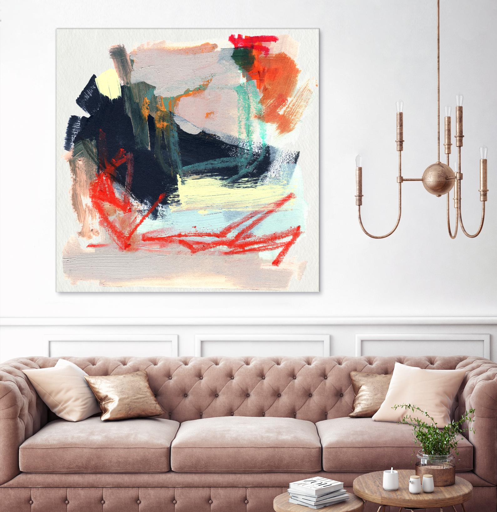 Abstract Metro Maps IV by Jennifer Parker on GIANT ART - orange abstract abstract