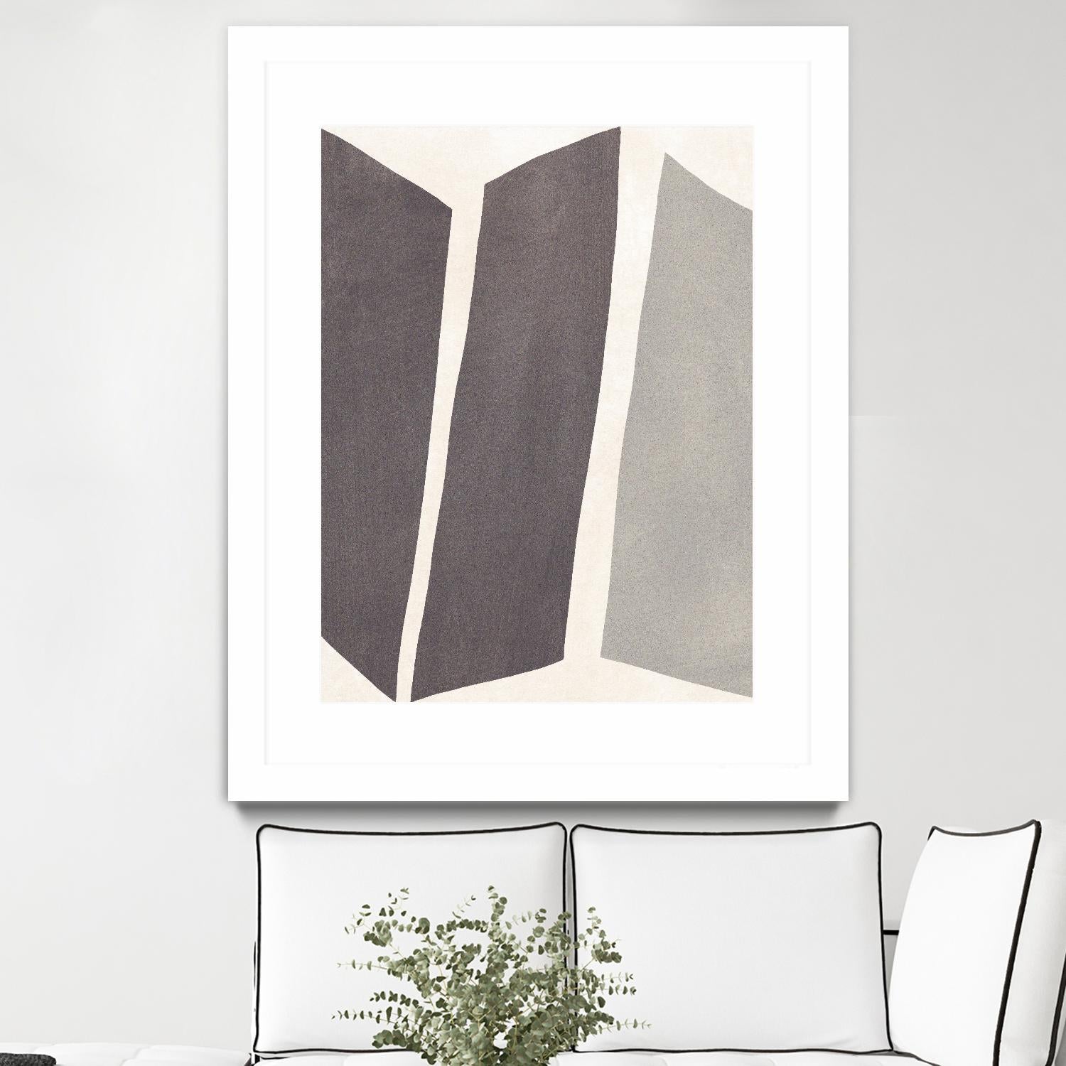 Colorblock Artifact I by June Vess on GIANT ART - cream abstract abstract 