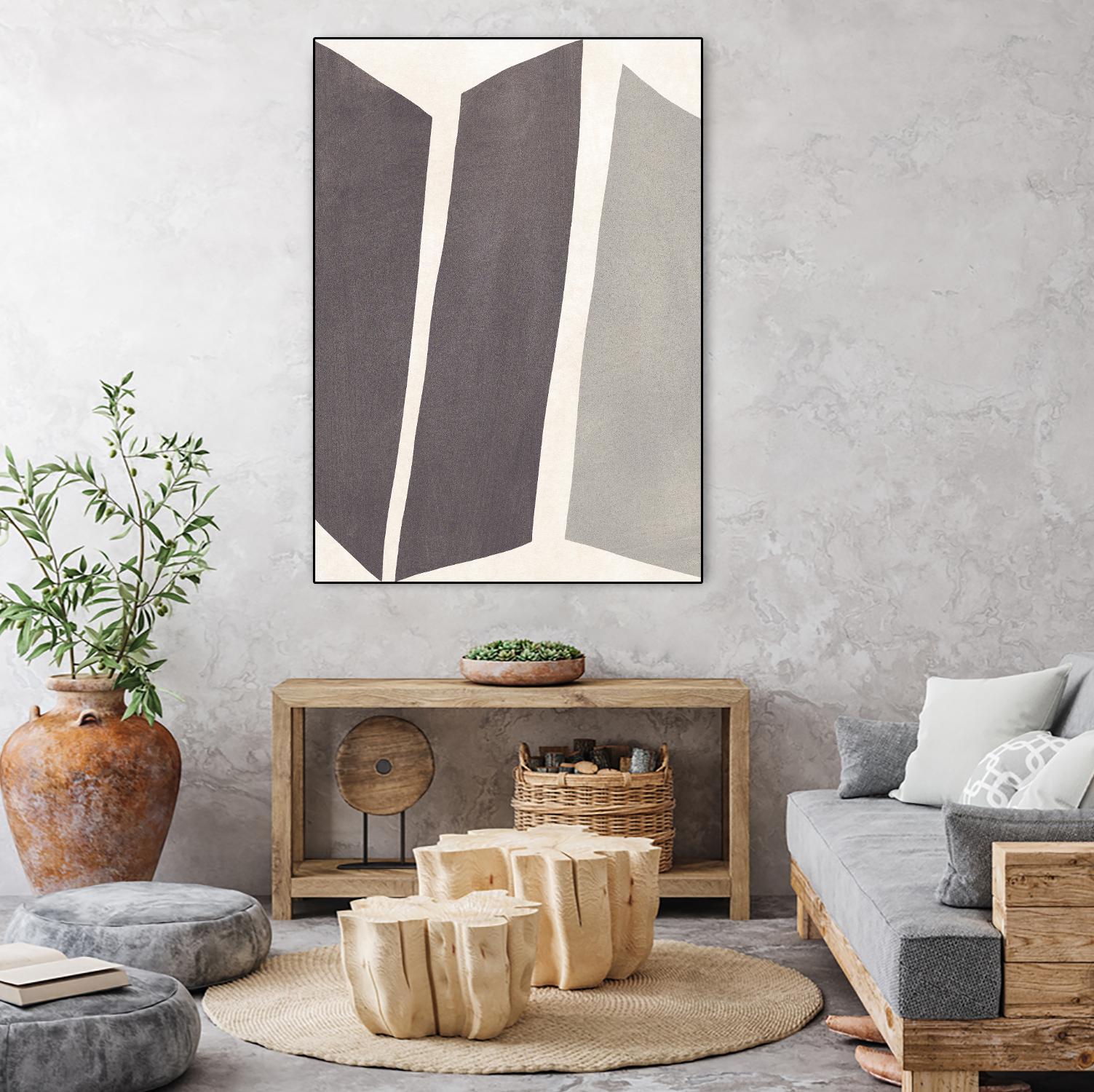 Colorblock Artifact I by June Vess on GIANT ART - cream abstract abstract 
