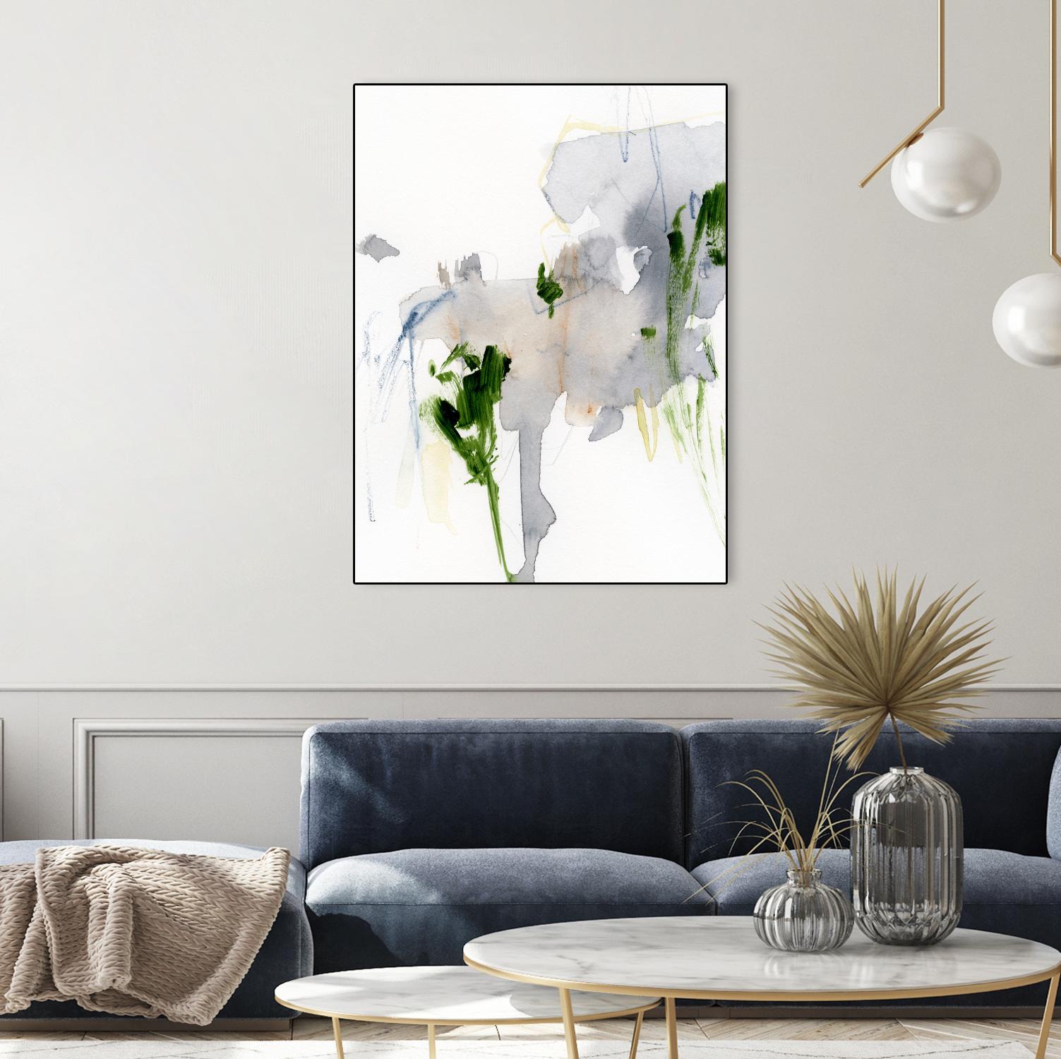Green and Grey II by Victoria Barnes on GIANT ART - green abstract abstract 
