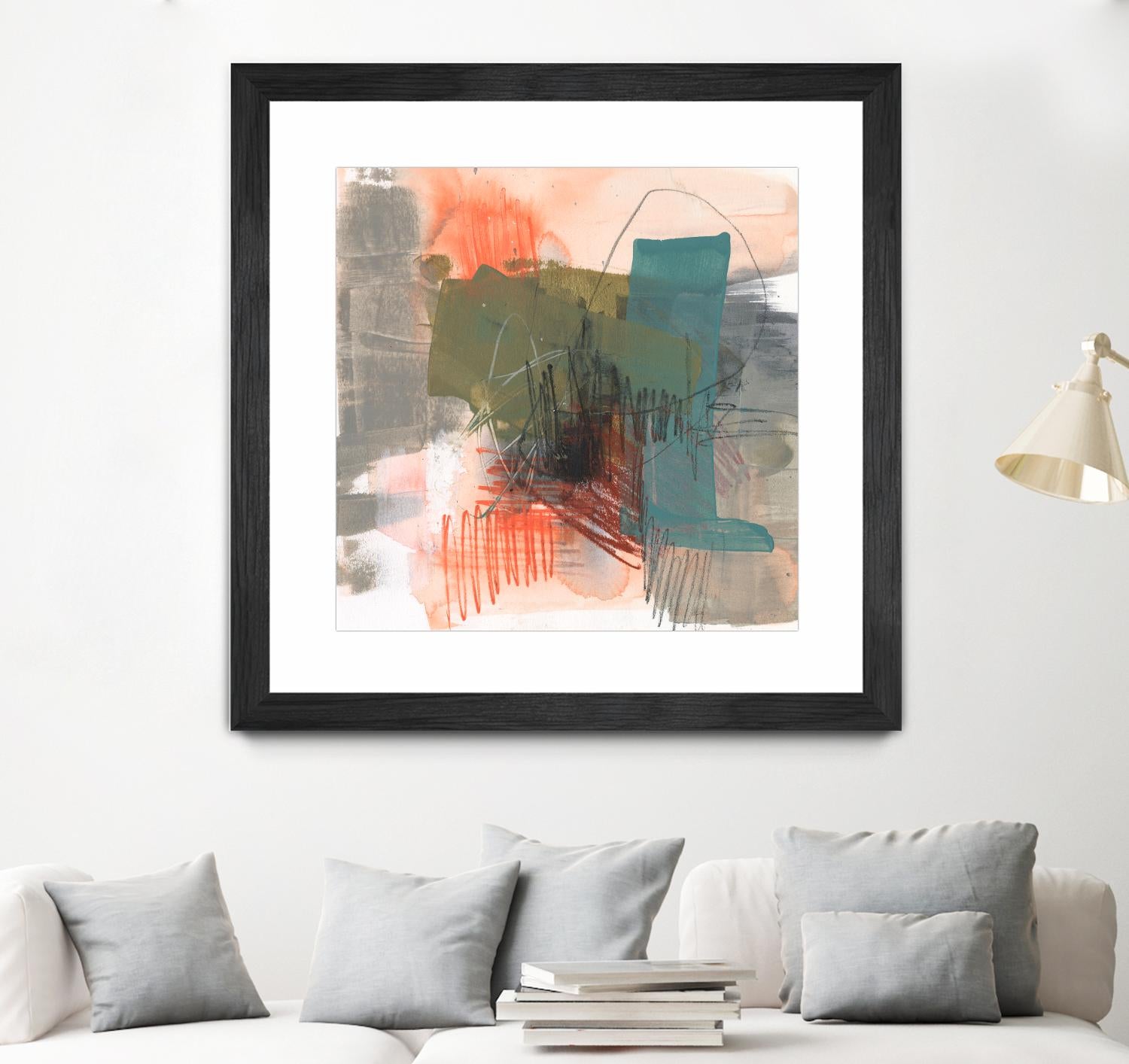 Central Fuse II by Jennifer Goldberger on GIANT ART - orange abstract abstract 