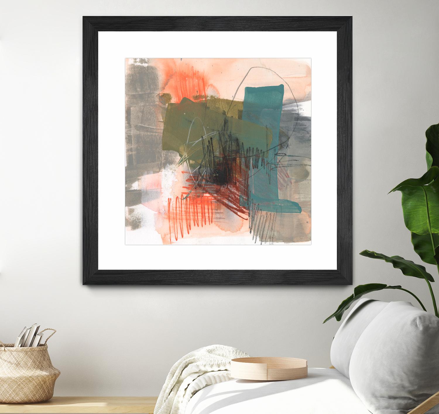 Central Fuse II by Jennifer Goldberger on GIANT ART - orange abstract abstract 