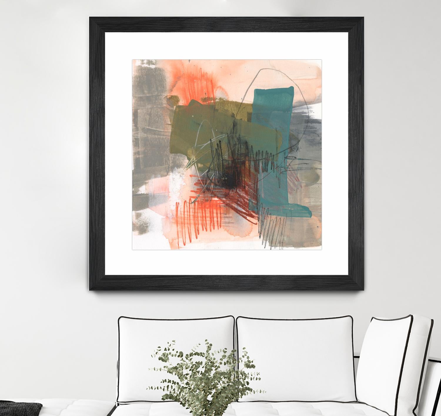 Central Fuse II by Jennifer Goldberger on GIANT ART - orange abstract abstract 