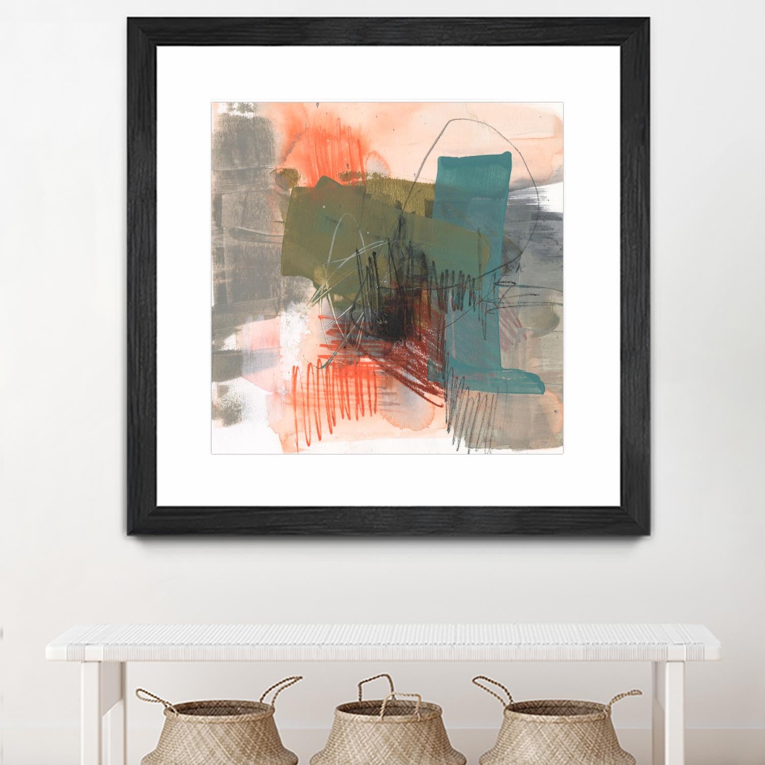 Central Fuse II by Jennifer Goldberger on GIANT ART - orange abstract abstract 