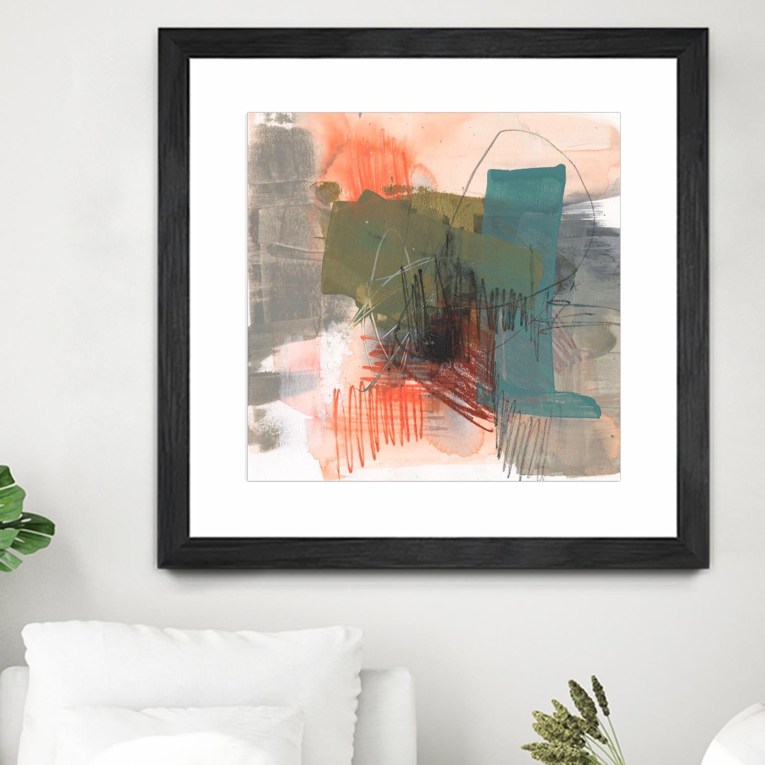 Central Fuse II by Jennifer Goldberger on GIANT ART - orange abstract abstract 