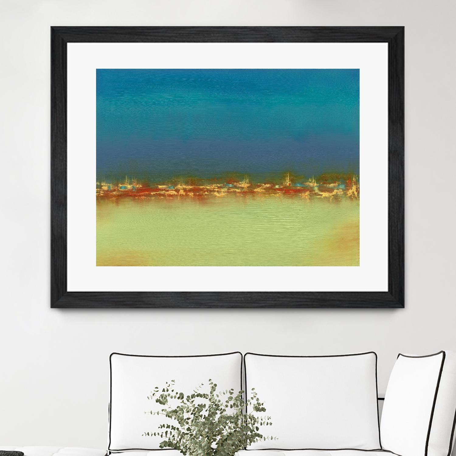 Harbor Light III by Sharon Gordon on GIANT ART - blue abstract