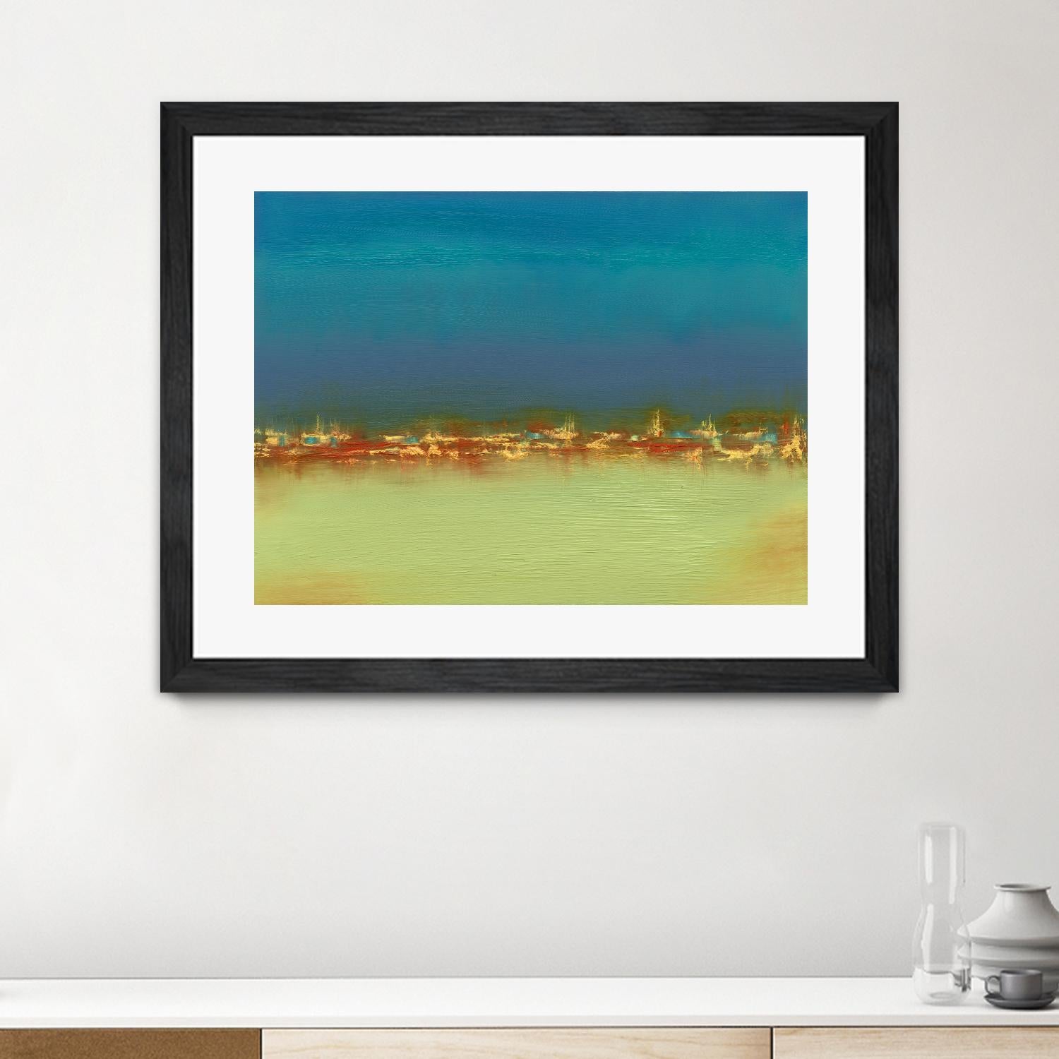 Harbor Light III by Sharon Gordon on GIANT ART - blue abstract