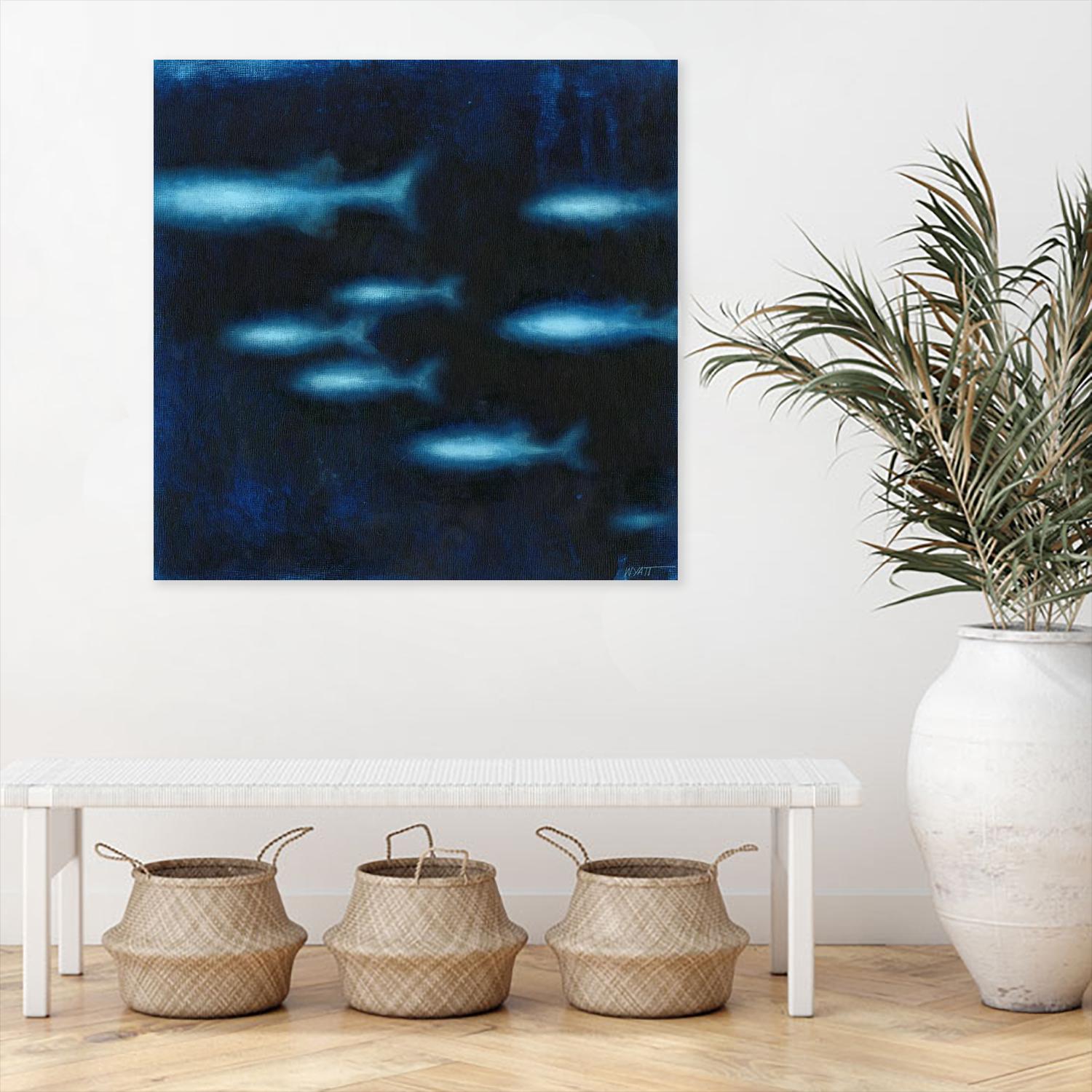 School II by Norman Wyatt on GIANT ART - blue abstract