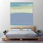 Blue Coast I by Sharon Gordon on GIANT ART - beige abstract