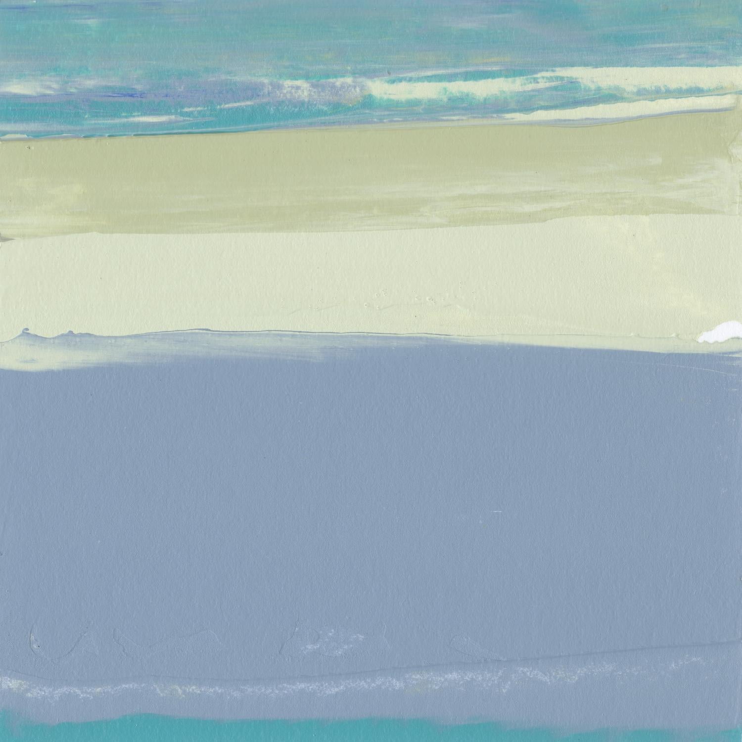 Blue Coast I by Sharon Gordon on GIANT ART - beige abstract