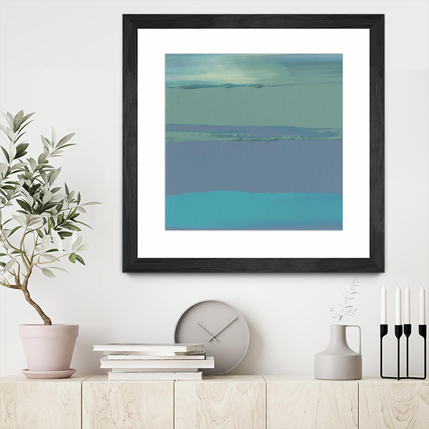 Blue Coast II by Sharon Gordon on GIANT ART - green abstract