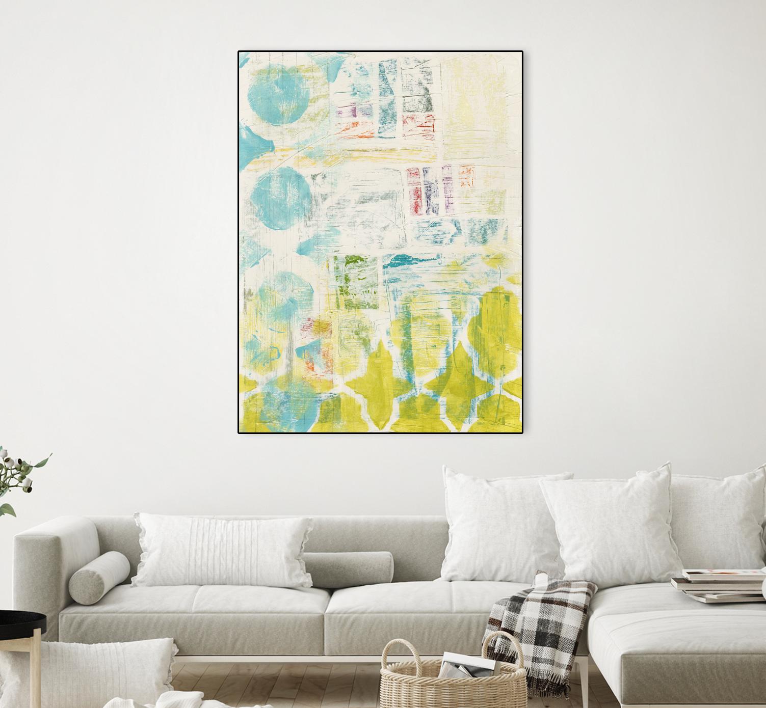 Lattice Progression I by June Erica Vess on GIANT ART - green abstract