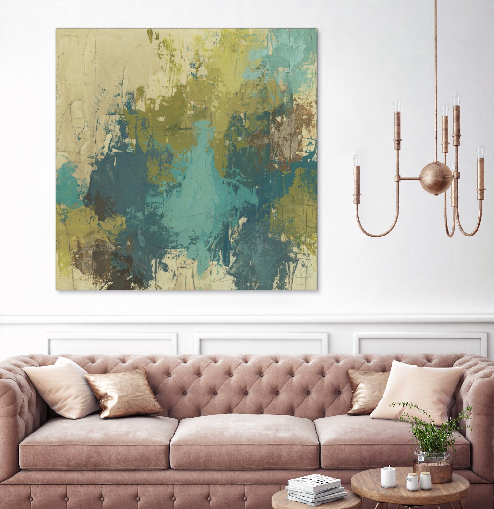 Blue Monday I by June Erica Vess on GIANT ART - green abstract