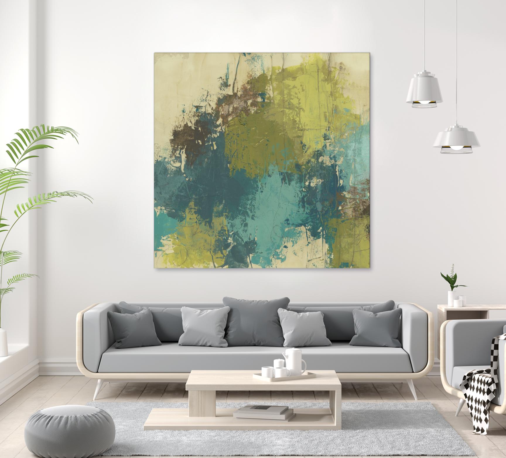 Blue Monday II by June Erica Vess on GIANT ART - green abstract